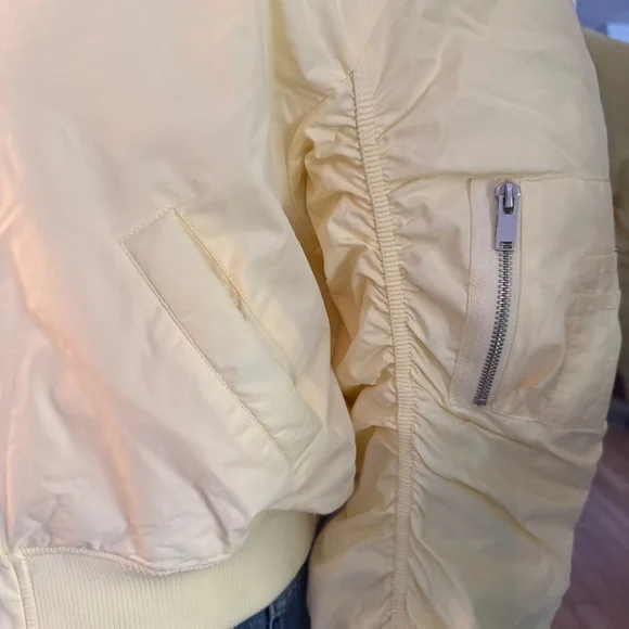 BDG Urban Outfitters Sunny Yellow Bomber Jacket - Picture 3 of 12